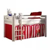 vipack Lit enfant mezzanine + housse Chucky blanc - PINO