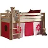 vipack Lit enfant mezzanine+housse Pink Flower bois - PINO