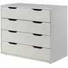 Chiffonnier Charlotte - Vipack - Blanc - 4 tiroirs - Pin massif