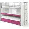 Vipack Lits superposés Bonny 2 couchages Compact 80 Fuchsia