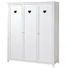 Paris Prix Armoire 3-portes Amori - VIPACK - Enfant - Blanc - Verni
