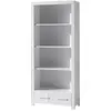 Vipack Bibliothque Erik bois laqu blanc 3 tablettes et 1 tiroir L87xH205cm
