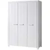 Paris Prix Vipack ERKL1314 Wardrobe, Combi_Solid_Pine_MDF, White, 144 x 205,5 cm