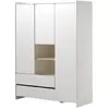 Vipack Wardrobe, Combi_Solid_Pine_MDF, White, 137,8 x 190 cm