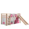 VIPACK Bed, Scandinavian, Pine, and, Textile, Brun, Single