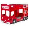 vipack Funbeds Lit Pompier Superposé et Rouge MDF Rouge 211 x 96 x 130 cm + 2 Matelas
