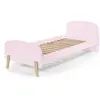 No Name Lit enfant 90x200 cm bois vieux rose et pieds pin massif clair Kiddy