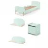 Vipack Vipack Kiddy Lit En Bois Laqu Et Brut Et Sommier + Chevet 1 Por...