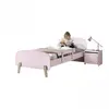 Kiddy Lit 90x200 cm + barrière de lit + chevet en pin rose - kidly