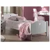 Lit simple AMORI - VIPACK - Blanc laqué - Sommier à lattes - 90x200cm