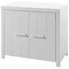 Vipack erik commode 2 portes pin massif laqué blanc ERKO1214