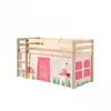 vipack Lit surélevé 90x200 cm avec échelle naturel décor nature rose - pino