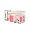 Paris Prix Lit mezzanine 90x200 cm avec tente printemps pin massif blanc Pino