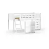 vipack Lit Mi-Hauteur Scott Un Bureau Commode 4 Tiroirs Blanc