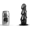 Zwarte Anaal Dildo Met Ribbels