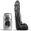 All Black Belgo-Prism Gode Réaliste Noir Imposant 19,5 cm