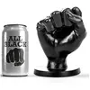 All Black Plug Anal Fist Poing Fermé Incliné 14 cm