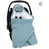 Bemini Couverture nomade chaude Biside Cadum bleu minéral 0-12m (90 x 90 cm)