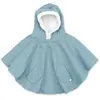 Bemini - Poncho de voyage 9-36m - Pady tetra jersey + teddy - Bleu minéral Wonder