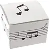 Ballotin carré Musique, Blanc