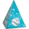 Ballotin Pyramide plexi transparente, Turquoise