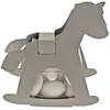 Ballotin CHEVAL A BASCULE avec plexi, Gris