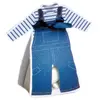 Ballotin en Carton Salopette avec Plexi, Bleu marine