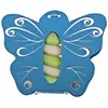 Ballotin papillon avec plexi TURQUOISE, décos argents