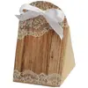 Ballotin pochette Bois et Dentelle 5cm
