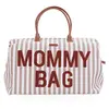 Childhome Sac à langer Mommy Bag rayures nude-terracotta