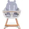 Childh Coussin de chaise haute Ours Gris