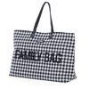 Childhome Sac à langer Family bag signature Canvas pied de poule noir