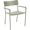 Chaise en aluminium avec accoudoirs vert August - Serax