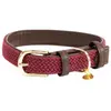 Collier pour chien en nylon tressé Kentucky - rouge bordeaux - 60/68 cm