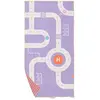 Quut Serviette de plage 2 en 1 Circuit Lavande (140 x 70 cm)