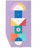 Quut Serviette de plage 2 en 1 Marelle (140 x 70 cm)