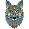 Gigamic Puzzle 180 pièces : Rainbow Wooden Puzzle LOUP