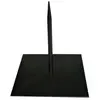 Socle noir métal - Powertex Noir - Powertex - 13cm hauteur - 7mm diamètre - 12x12cm