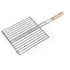 Grille double rectangulaire BARBECOOK - 36 x 34 cm - Manche en bois arrondi