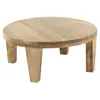 J-LINE Table Basse en Bois "Manguier" 80cm Naturel