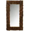 J-Line Miroir Syma Bois Recycle/Miroir Noir/Naturel Large TU
