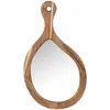 J-Line Miroir Palette Bois/Verre Naturel Small TU