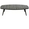 Hellin Table Basse en Bois "Teck" 120cm Noir