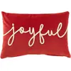 J-Line Coussin Rectangle Joyful Velours Rouge/Blanc TU