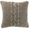 PARIS PRIX Coussin en tricot tressé helena 50x50cm gris
