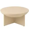 HELLIN Table basse ronde organique en bois beige d90 - milly