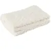 J-Line Plaid Tricoté Acrylique Blanc 1 PLACE
