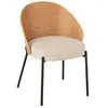J-Line Chaise Lone Contreplaque/Metal Naturel/Beige TU