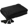 J-Line Plaid Floches Coton Noir 1 PLACE