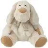 J-Line Chien + Echarpe Assis Peluche Polyester Beige/Marron Large TU